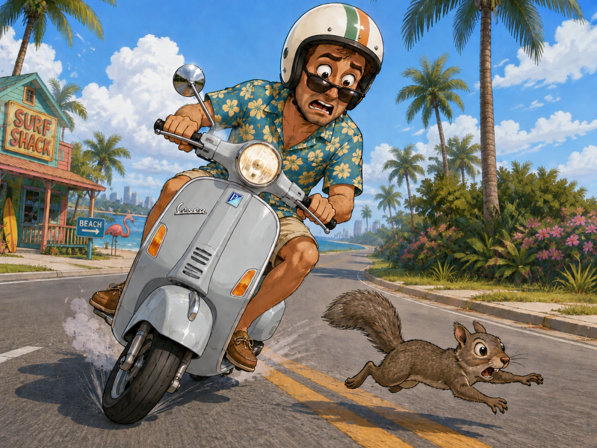 A Squirrel was Crossing the&nbsp;Road